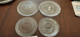 Four Clear Pressed Glass Serving Plates - thumbnail 1 of 4