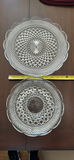Four Clear Pressed Glass Serving Plates - thumbnail 4 of 4