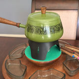 Fondue Pot Set with Stand, Glass Bowls, and Forks - thumbnail 2 of 3
