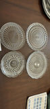 Four Clear Pressed Glass Serving Plates - thumbnail 2 of 4