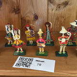 Assorted Hand-Painted Folk Art Figurines - thumbnail 1 of 3
