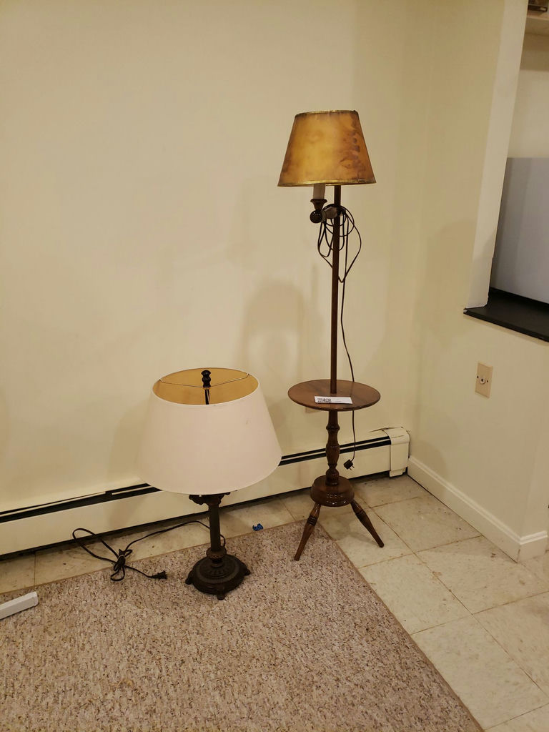 Table Lamp and Floor Lamp with Shades - image 4 of 4