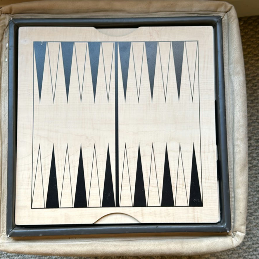 Upholstered Storage Ottoman With Multi-Game Board Set - image 5 of 7