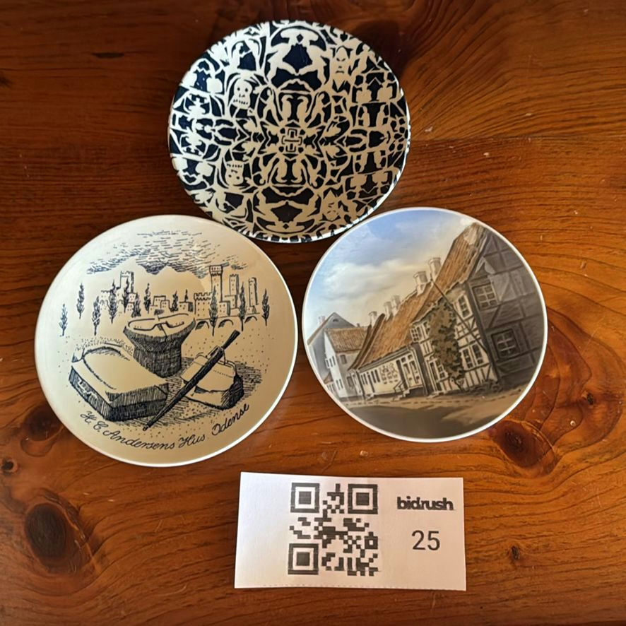 Set of Four Danish Decorative Ceramic Plates - image 1 of 7