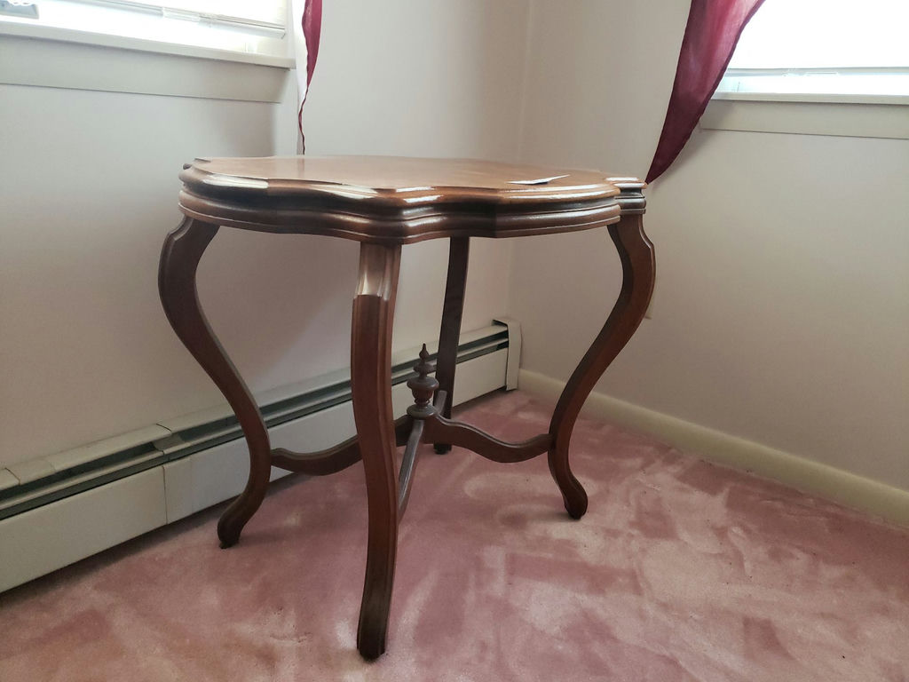 Vintage French Louis XV Style Carved Side Table with matching pedestal stand - image 4 of 4