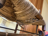 Antique 19th Century Wooden spindle-back chair with woven seat< AS IS - thumbnail 3 of 3