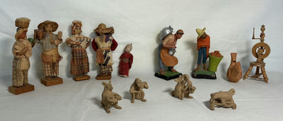 Collection of Folk Art Figurines and Clay Figures - Image 1 of 6