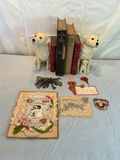 Vintage Ephemera, Dog bookends, books, and more - thumbnail 1 of 8