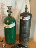 Gas welding equipment with oxygen and acetylene cylinders - thumbnail 3 of 5