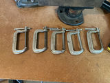 Assorted vintage woodworking clamps and bench vise - thumbnail 3 of 7
