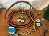 Gas welding equipment with oxygen and acetylene cylinders - thumbnail 2 of 5