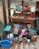Wood Potting Bench, potting supplies - thumbnail 1 of 6