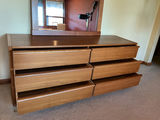 Danish MId-Century Modern Teak Dresser & Mirror - thumbnail 4 of 7