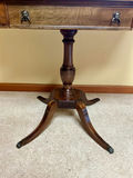 2 Mahogany pedestal table with drop leaves and drawer - thumbnail 5 of 8