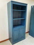 Blue cabinet with open shelving and lower cupboard - thumbnail 2 of 4