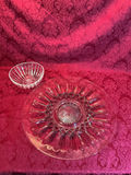 Crystal glass plate and bowl - thumbnail 1 of 4