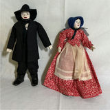 Set of vintage cloth dolls in folk costumes - thumbnail 1 of 4
