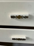 White wooden five-drawer dresser. - thumbnail 4 of 4