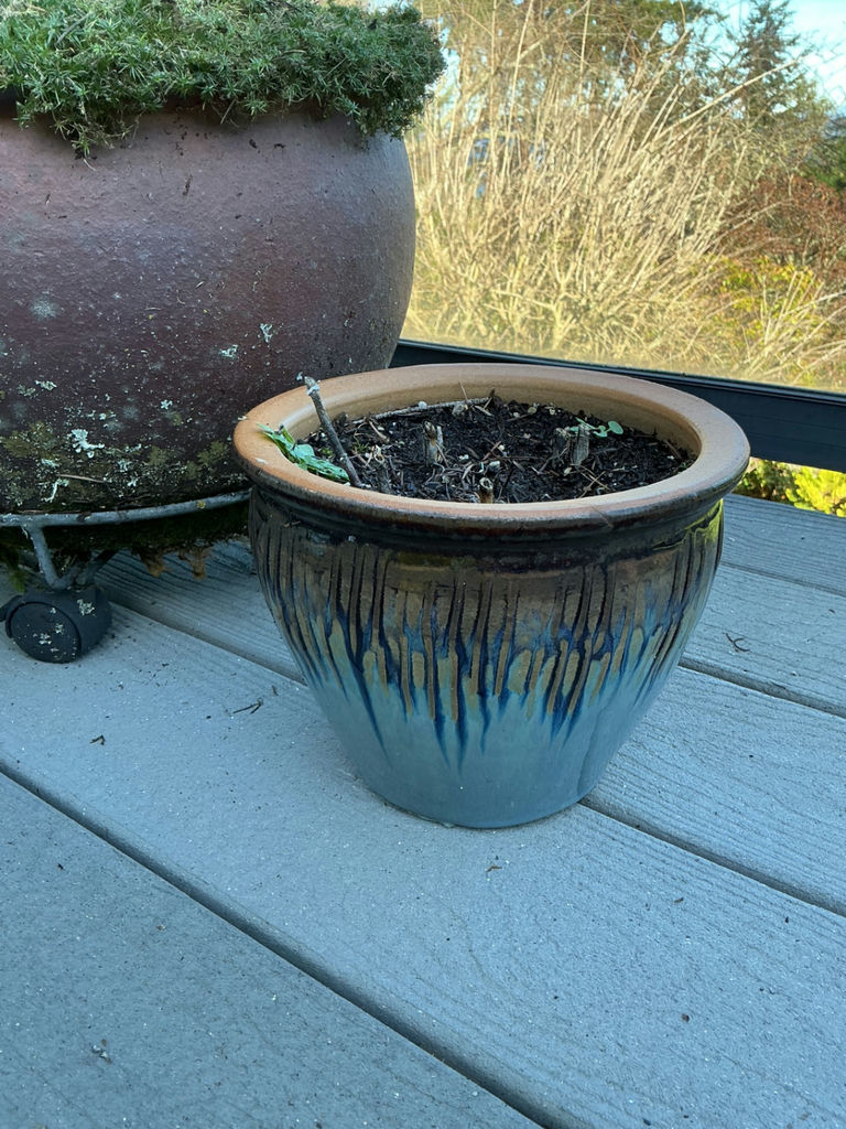 Ceramic and glazed planters.  - image 3 of 5