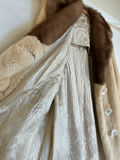 Vintage Shearling tea length coat with mink collar. - thumbnail 4 of 5