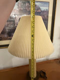 mid-century modern style table lamp featuring a textured, woven base - thumbnail 3 of 3
