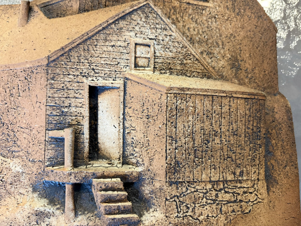 Miniature stone cottage sculpture - image 2 of 6