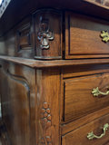 Antique wooden desk with multiple drawers - thumbnail 9 of 9