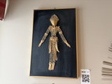 Chinese framed metal-lace figure with coin-dress - thumbnail 1 of 6