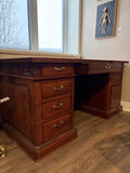 Antique wooden desk with multiple drawers - thumbnail 8 of 9