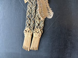 Chinese framed metal-lace figure with coin-dress - thumbnail 3 of 6