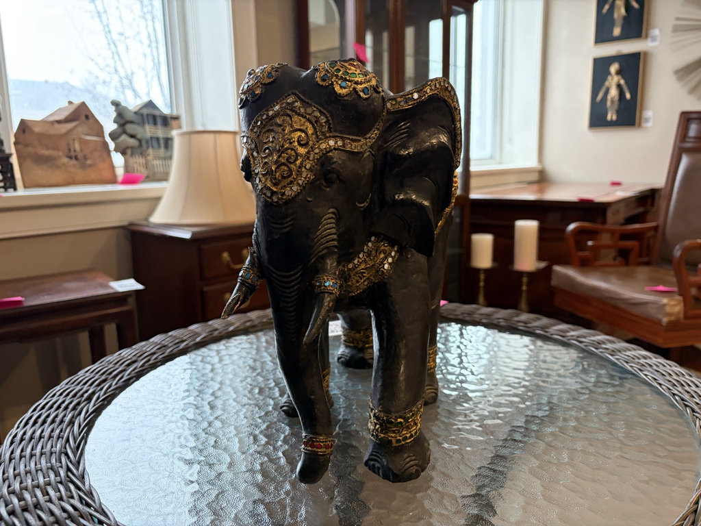 Antique Burmese ornate decorative elephant statue - image 3 of 7