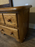 Solid Oak Wood Dresser with Two Drawers - thumbnail 4 of 5