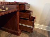 Antique wooden desk with multiple drawers - thumbnail 6 of 9