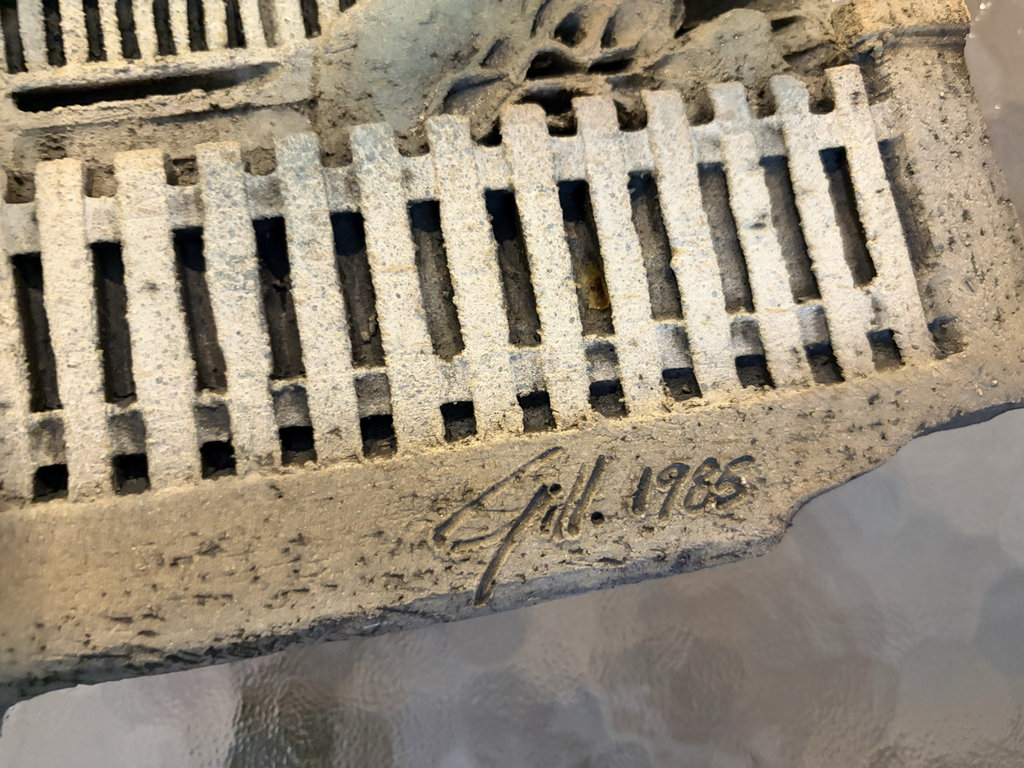 Concrete sculpture of a two-story house with trees and fence (Gill, 1965) - image 3 of 5