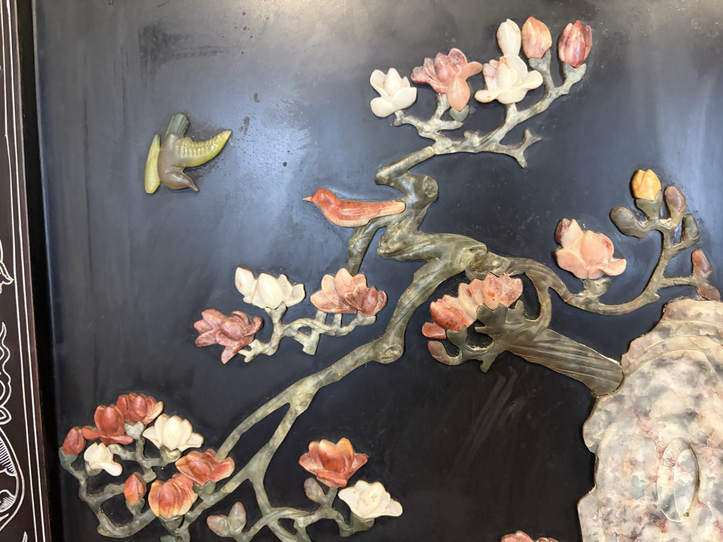 Asian Decorative Lacquer Screen  - image 4 of 8