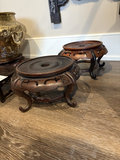Carved wooden pedestal stands - thumbnail 2 of 4