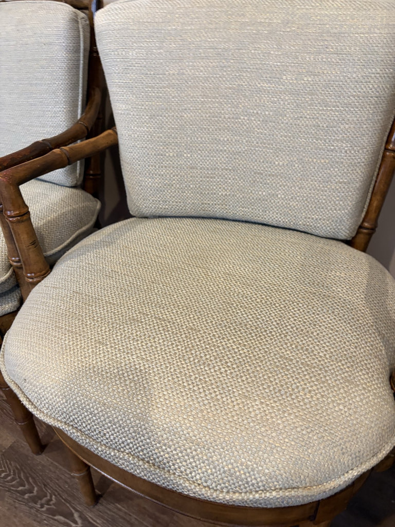 Pair of bamboo-frame chairs - image 5 of 8
