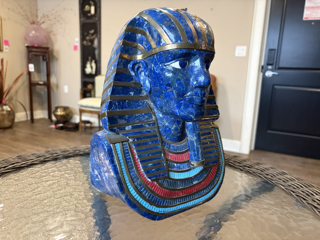 Lapis lazuli stone bust of Tutankhamun - image 2 of 6
