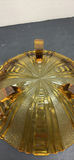 Amber Glass Footed Bowl - thumbnail 4 of 5
