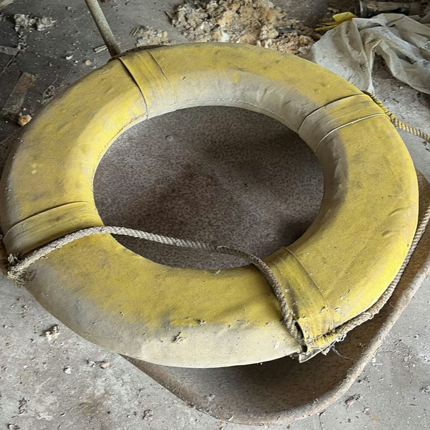 Wheelbarrow, life ring, and Slap Shot Hockey board - image 4 of 6