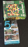 Assorted Jigsaw Puzzles, Board Game, and Wooden Block Set - thumbnail 2 of 8