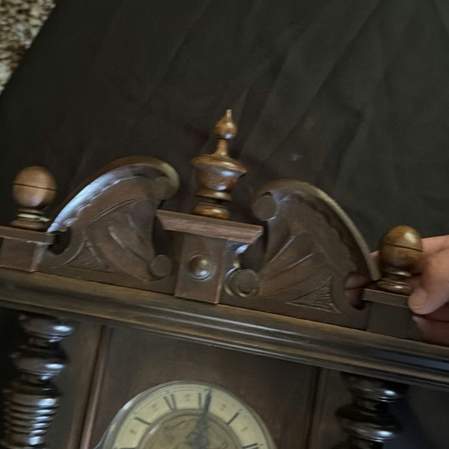 Antique wooden pendulum wall clock - image 5 of 7