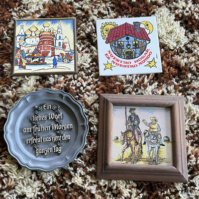 Assorted decorative tiles and framed wall art - Image 1 of 9