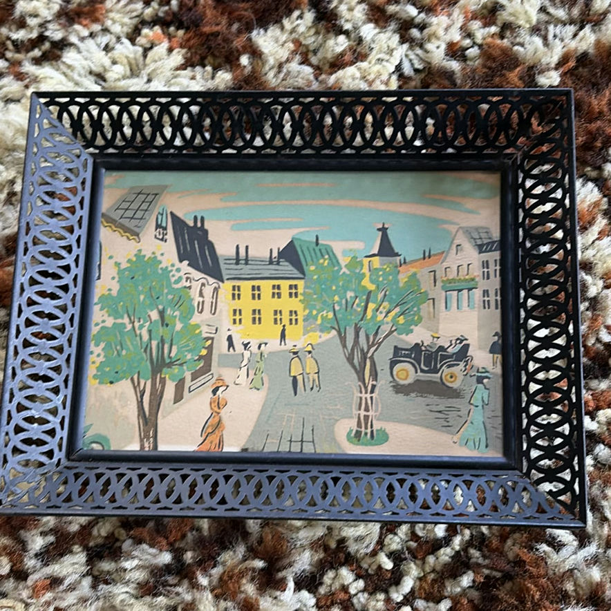 Set of Four Framed Vintage Coastal and Street Scene Art Prints - image 5 of 5