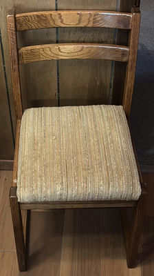 Wooden chairs with glass-top coffee table - Image 1 of 10