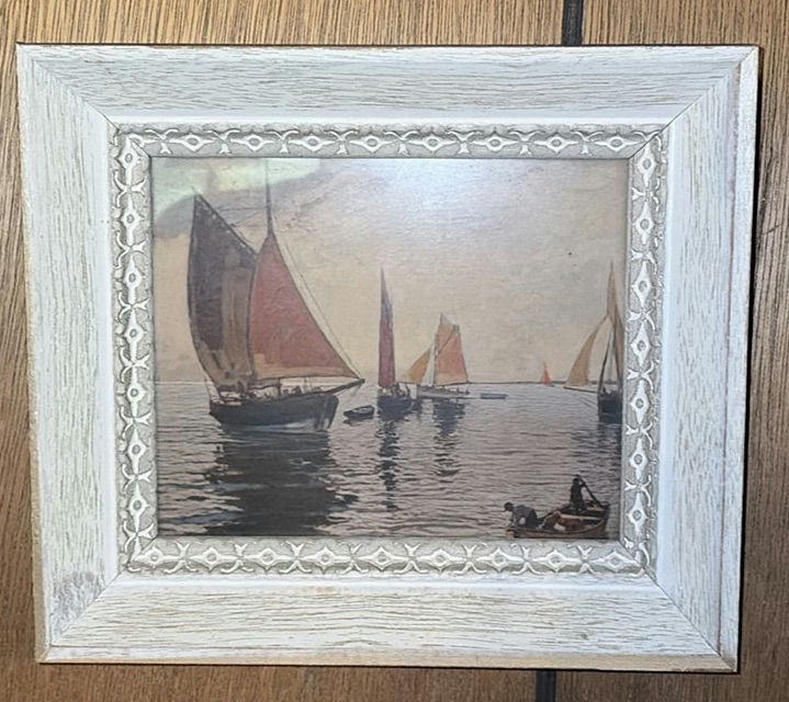Sailboat Art Prints in Whitewashed Frames - image 2 of 3
