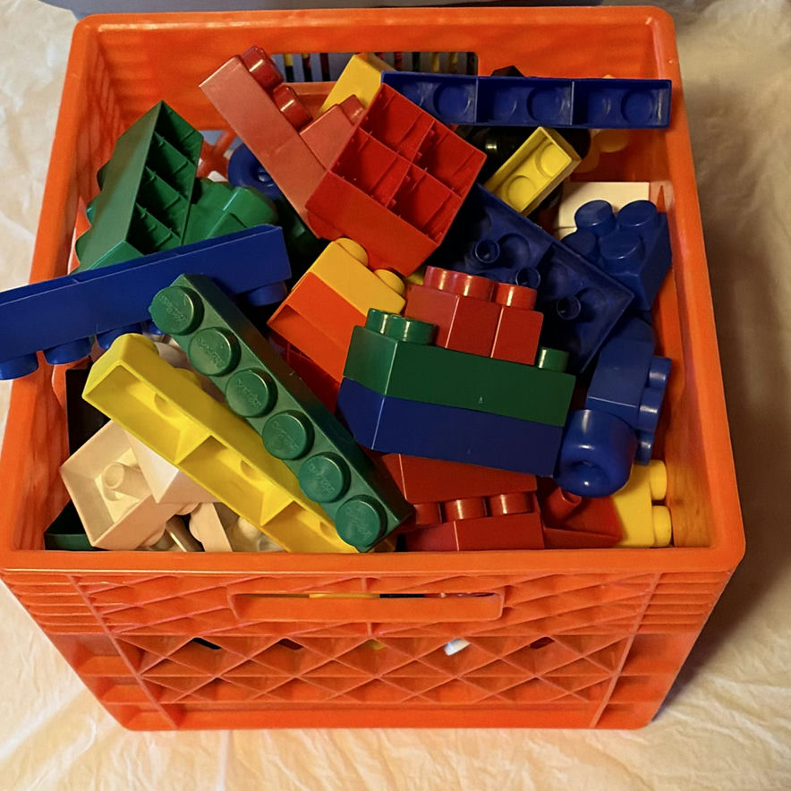 Assorted colorful interlocking building bricks - image 2 of 5