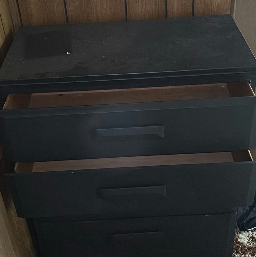 Black 5-drawer dresser - image 3 of 6