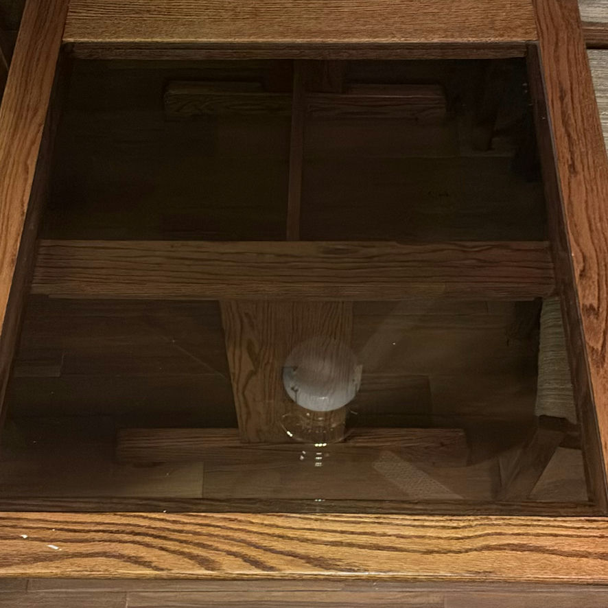 Wooden chairs with glass-top coffee table - image 10 of 10