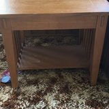 2 Wooden end tables with storage cabinet - thumbnail 5 of 11